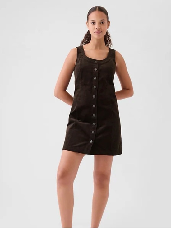 GAP Dresses & Skirts - GAP Sleeveless Button-Front Mini Dress in Dark Brown